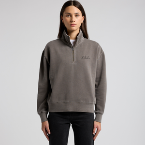 Aloha Half Zip – Stone Wash Grey
