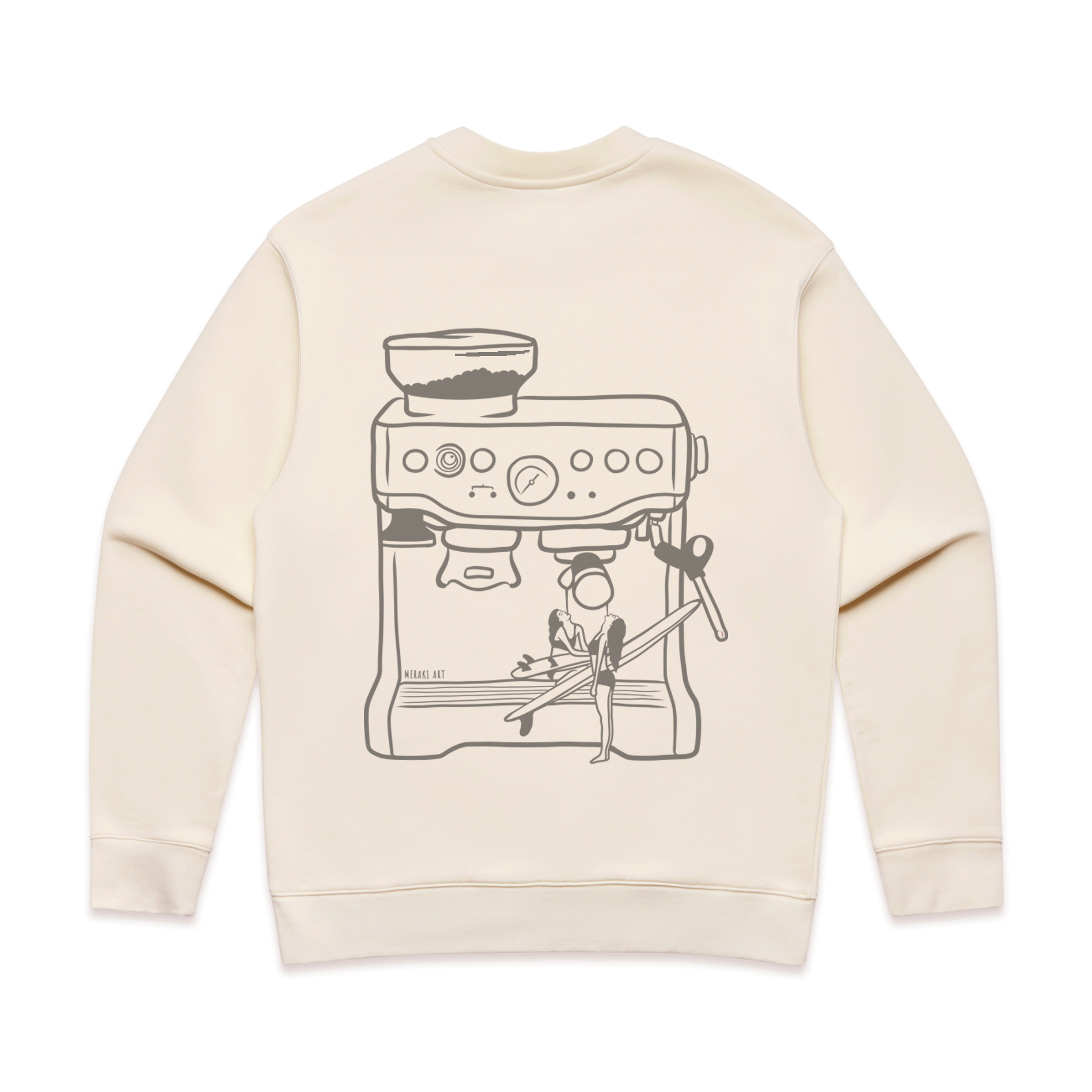 Coffee & Surf - Sweater Natural