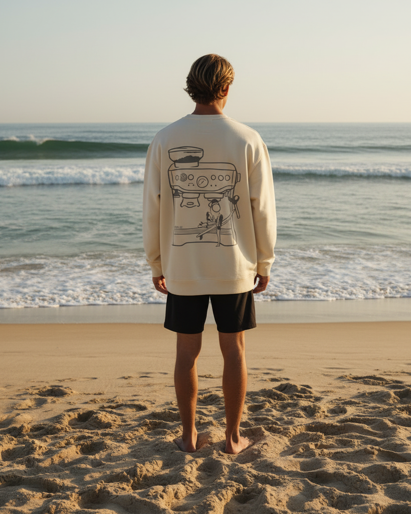 Coffee & Surf ~ Sweater Natural