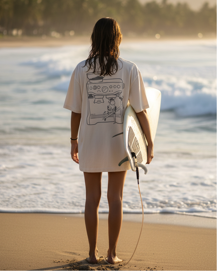 Coffee & Surf ~ Oversized Tee