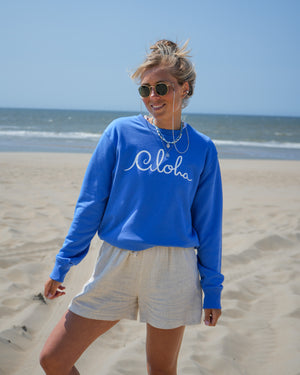 Aloha Sweater ~ Ocean Blue
