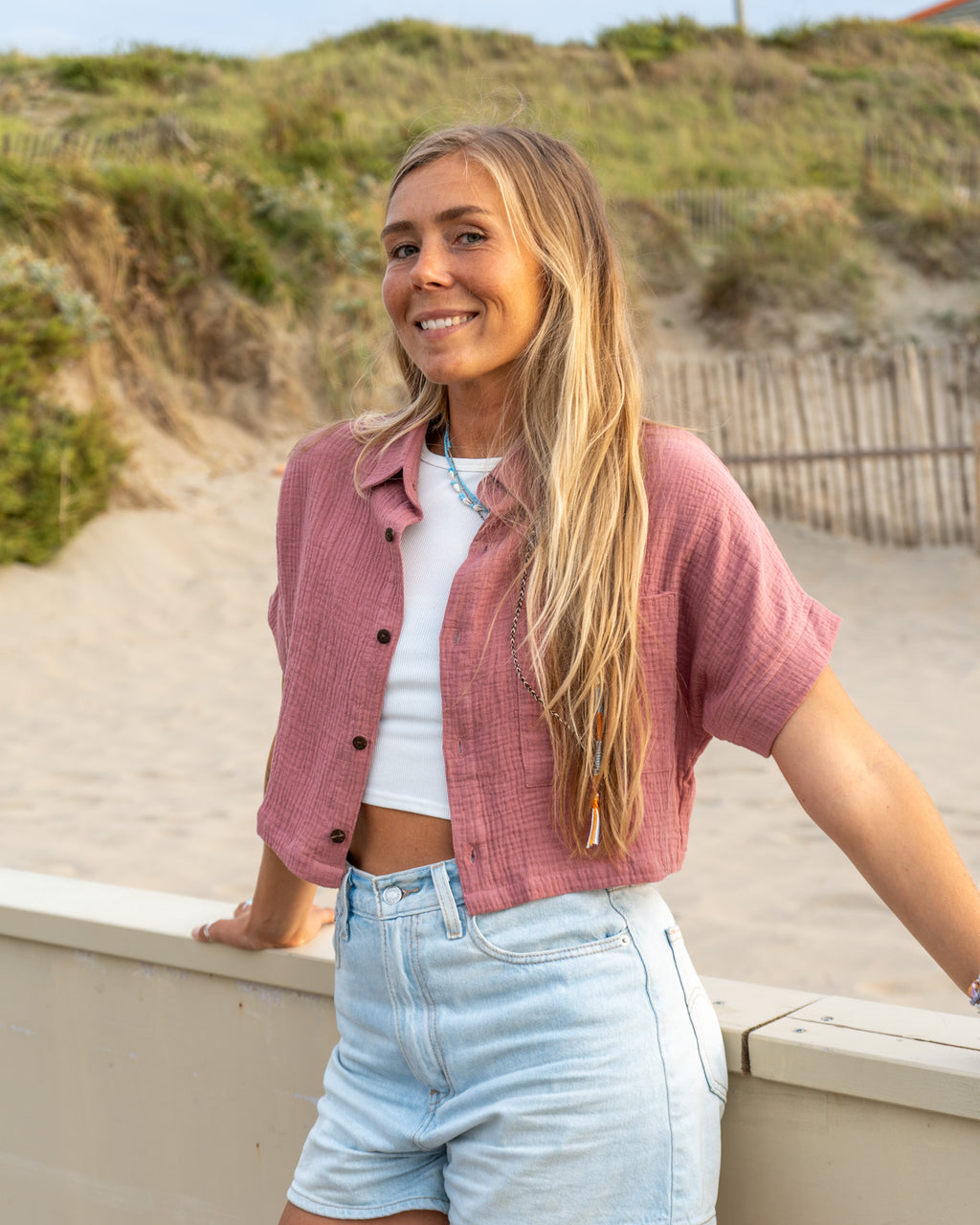 Dusty Rose Breeze Shirt 🌿