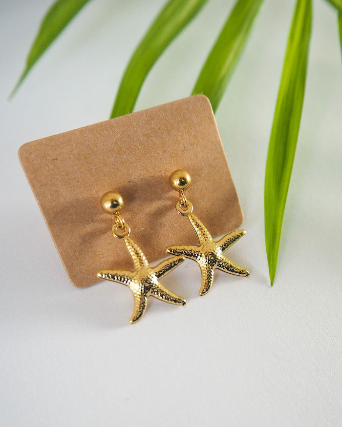 Starfish - Golden earrings