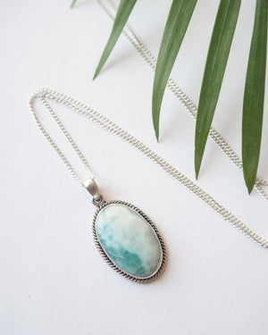 Tidal Calm Larimar Necklace