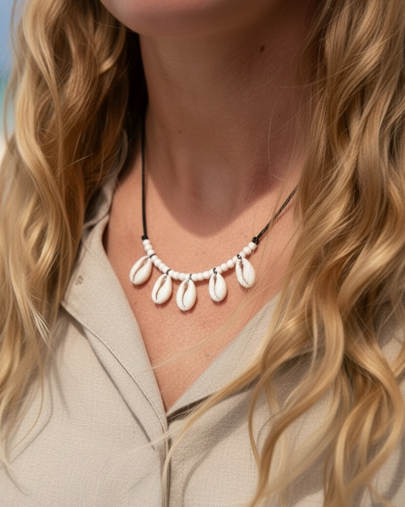 Kai Shell Black - Necklace