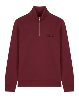Aloha Half Zip – Burgundy