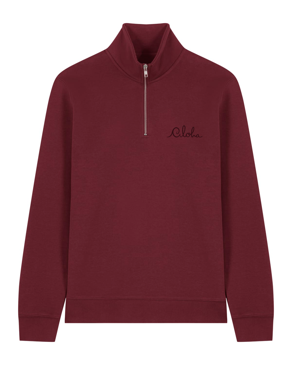 Aloha Half Zip – Burgundy